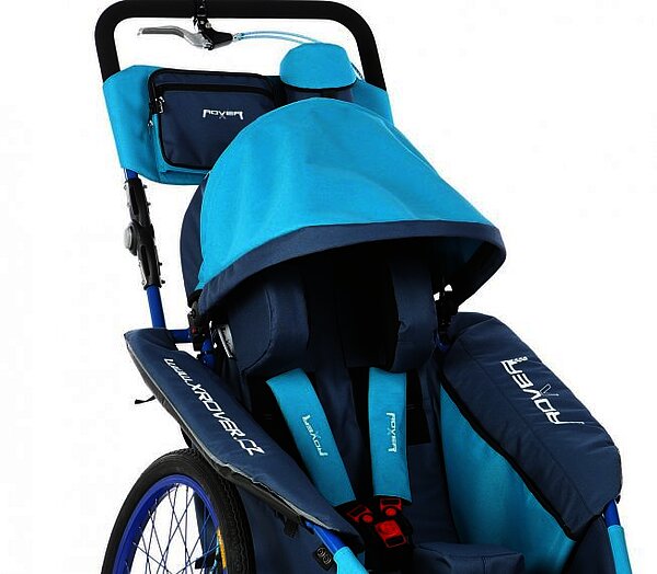 xROVER S Rehabuggy RehaKinder Behinderung Rehakarre Rehafahrradanhänger FiNiFuchs