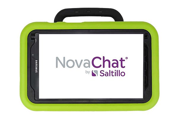 FiNiFuchs-NovaChat 8 4 Front mit Saltillo logoUnterstuetzte  Kommunikation dynamischer Talker